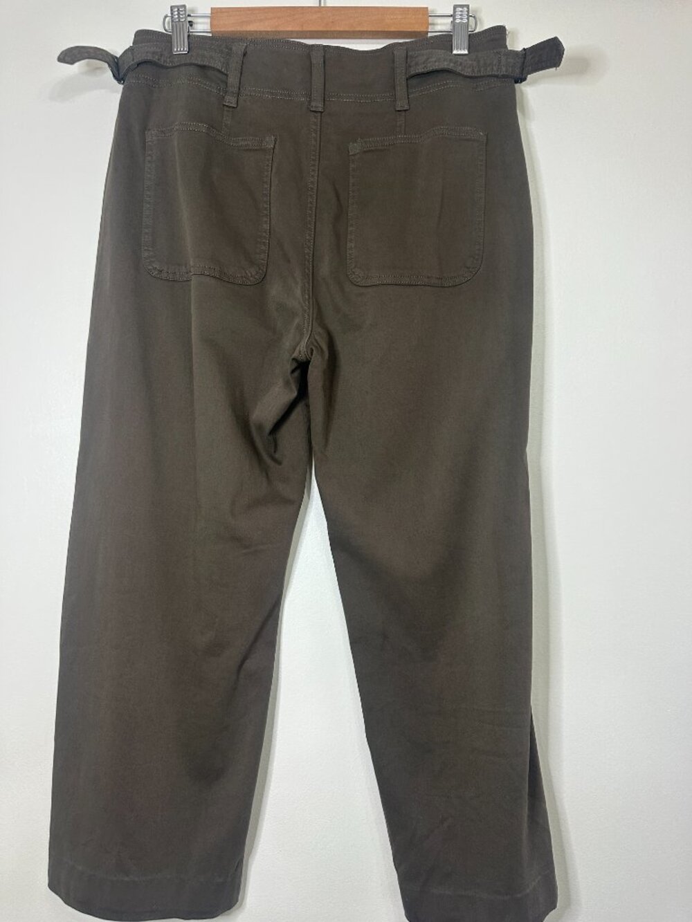 Liverpool Los Angeles Oregano Green Wide Leg Crop Utility Pants Size 8/29 - Picture 4 of 10